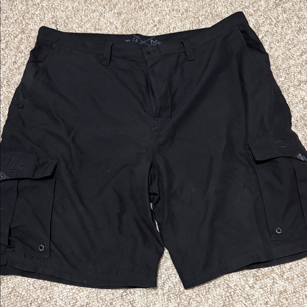 Salt Life Men's Black Cargo Shorts